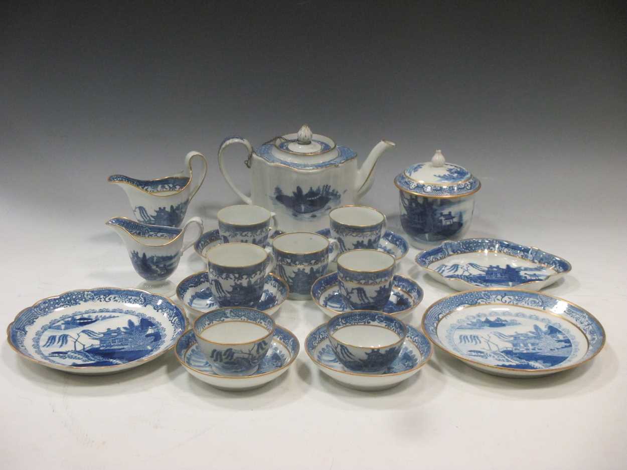 A collection of Newhall 'Twisted Tree' pattern tea wares, to include a