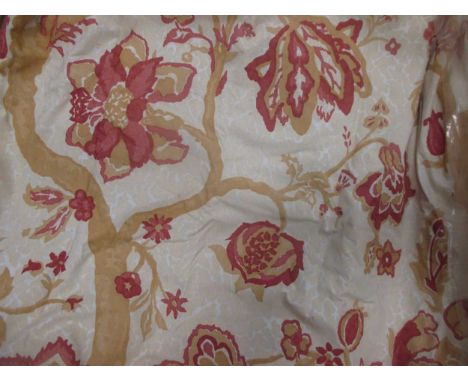 One pair of Bernard Thorpe fabric lined and interlined curtains, French headed, each curtain 140cm wide x 290cm dropCondition