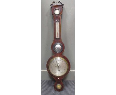 A 19th century mahogany barometer by Carter of Hitchin