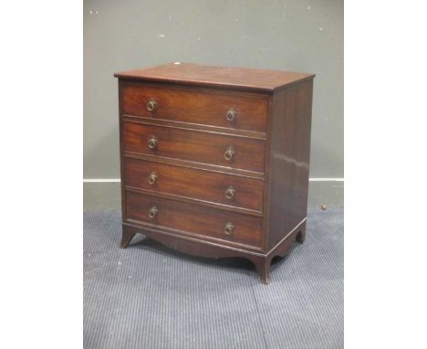 A 19th century mahogany chest of small proportions (commode conversion), 71 x 64 x 44cm