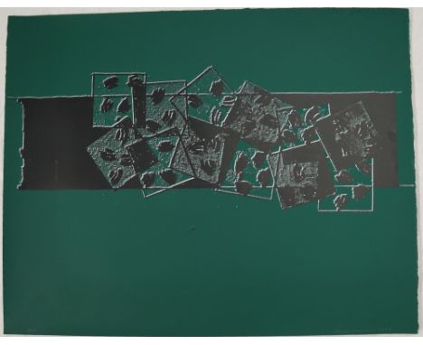 Stephen Buckley (1944-) "SOUVENIR" to a Green groundArtists ProofColour lithograph/silkscreens dated 1977Signed in pencil 70 
