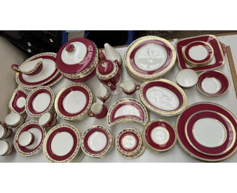 A Wedgwood Ulander W1813 pattern part tea and dinner service