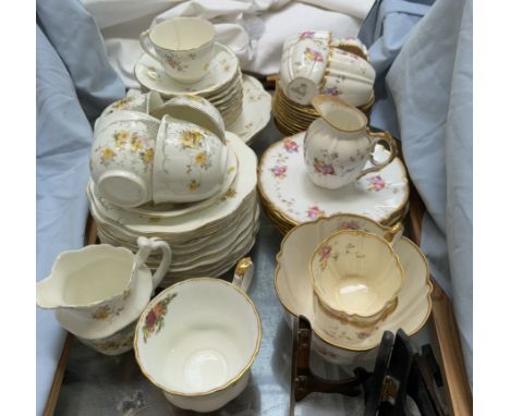 An Aynsley floral decorated part tea service together with another part tea service etc 