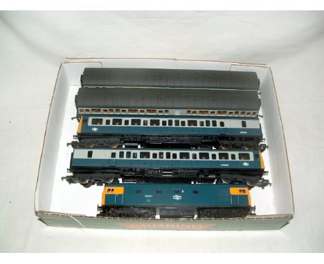 LIMA  149810 Class 117  BR Blue & Grey 3 Car DMU and additional Centre Car and 205244 BR Blue Class 26 BO BO no 20627. All Ex