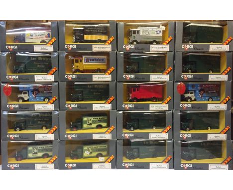 20 x Corgi Classics commercial vehicles includes Bedford O Series Pantechnicon and Van, some duplicates. Ex-shop stock in gre