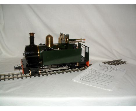 ACCUCRAFT Live Steam Gas fired 0-4-0T 'EDRIG'.a freelance side Tank Model inspired by Hunslett. The locomotive appears to hav