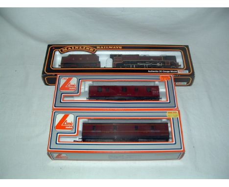 MAINLINE and LIMA - 37092 LMS Crimson Parallel Boiler Scot 4-6-0 'Old Contemptables' (Near Mint Boxed) - Lima 305358 LMS Shor