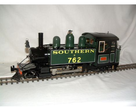 An ACCUCRAFT Southern Green Lynton and Barnstaple live steam Butane Gas fired Baldwin 2-4-2T no 762 'LYN'. The Model has adju