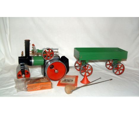 MAMOD SR1a live steam Traction Engine with Burner, Steering and Extension Rod, Funnel and Fuel Tablets. Minimal use. OW1 Open