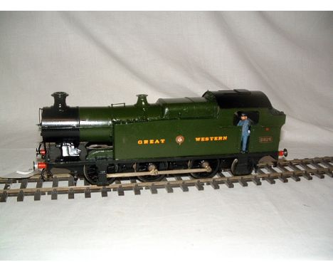 0 Gauge Kit Built Brass GWR Green Class 56XX 0-6-2T no 5624. The body is well built with sprung Buffers but lacks the rivet d