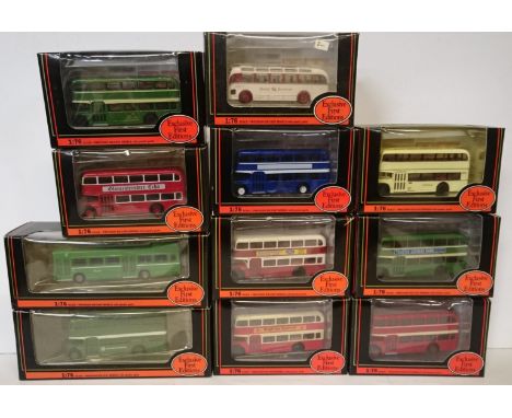 Eleven EFE (Exclusive First Editions) 1/76 scale Bristol buses, includes 15104 Leyland National Long 2 Door Bus. Appear M and