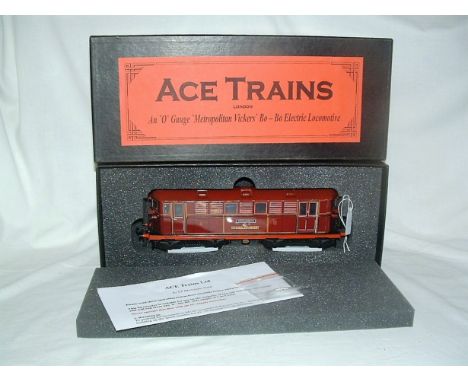 ACE TRAINS 0 Gauge E17G  LT Metropolitan Red Bo Bo no 12 'Sarah Siddons'. Suitable for 2 or 3R running. Mint Boxed with Instr