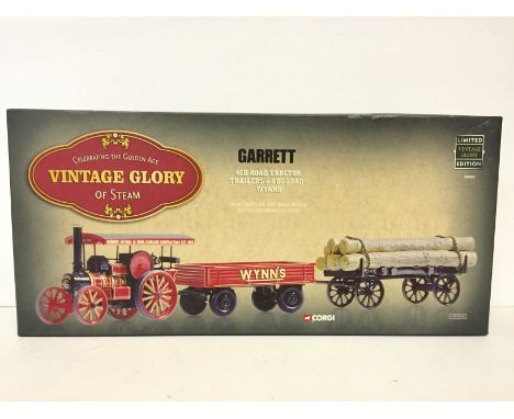 Corgi Vintage Glory of Steam 1/50 scale #80305 Garrett 4CD Road Tractor, Trailers and Log Load - Wynns. Limited edition no.12