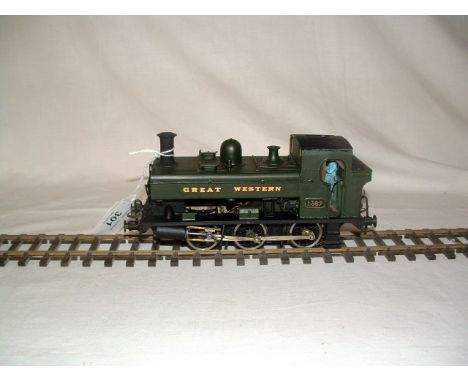 O Gauge Kit Built Brass Class 1366 0-6-0PT no 1367. Sprung Buffers. An Excellent working Model, well built with Excellent det