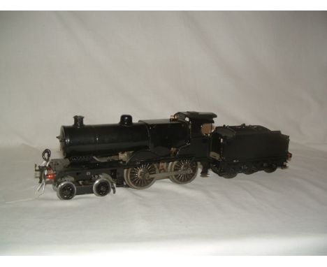 HORNBY 0 Gauge 3R No 2 20V 4-4-0 and Tender - this model has been repainted Black - both the Locomotive and Tender bodies are