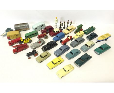 Quantity of Moko Lesney Matchbox 1-75 series models includes road signs, together with a selection of other models including 