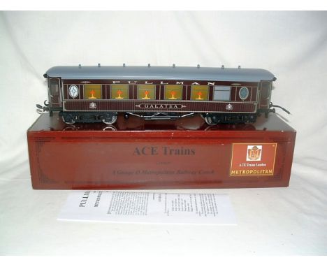ACE TRAINS 0 Gauge C/27PM Metropolitan Railway Maroon Pullman 'Galatea'. Mint Boxed