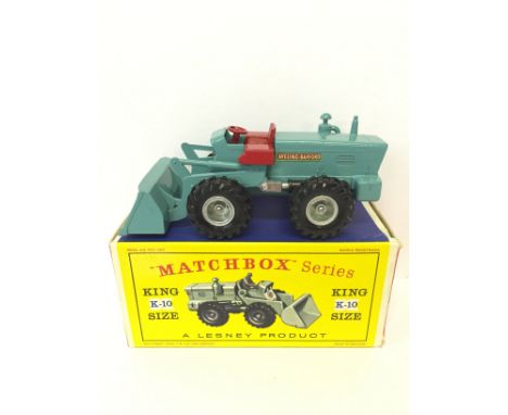 Lesney Matchbox King Size K-10 Aveling Barford Tractor-Shovel. E/M in VG box (scuffs to one end flap).