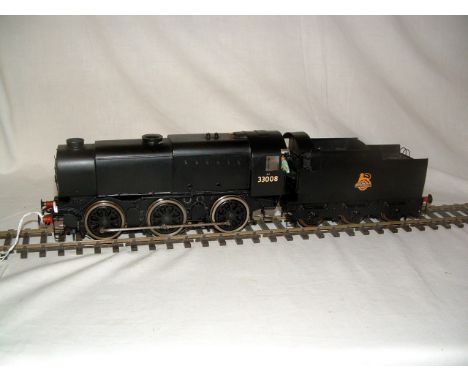O Gauge Kit Built Braass BR Black Q1 0-6-0 no 33008. RG7 Motor. An Excellent working Model.