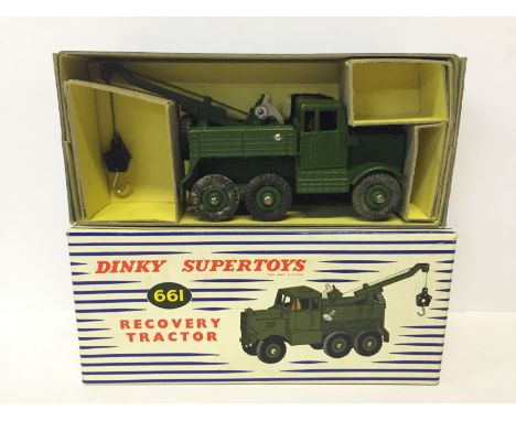 Dinky Supertoys 661 Recovery Tractor, light chipping and rust to handle but otherwise VG in VG box. 