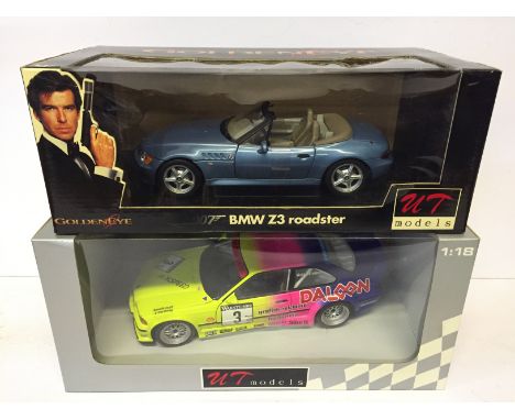 UT Models James Bond 1/18 scale Golden Eye BMW Z3 Roadster. Together with UT Models 1/18 Racing Collection BMW E36 M3 GTR K.N