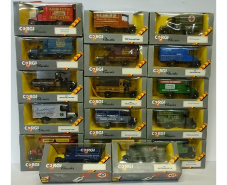 Quantity of Corgi Classics Thornycroft Van and other commercial die-cast models , includes LNER Express Parcels Service, LMS 