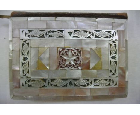 The Red Letter New Testament, mid-20th century with hand cut mother of pearl panelled cover