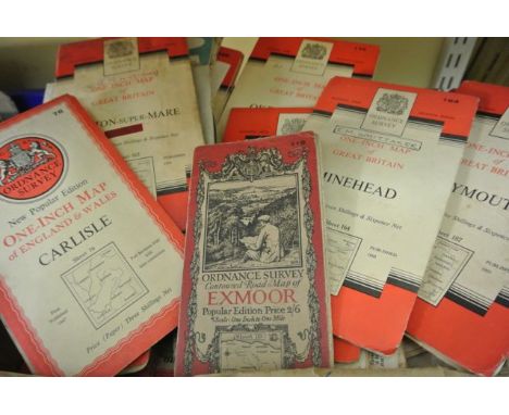 A collection of Ordnance Survey 1 inch maps, all parts of the British Isles, various editions, early to mid-20th century
