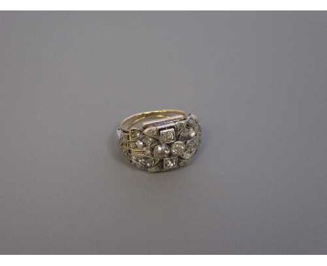 A large fancy diamond cluster ring