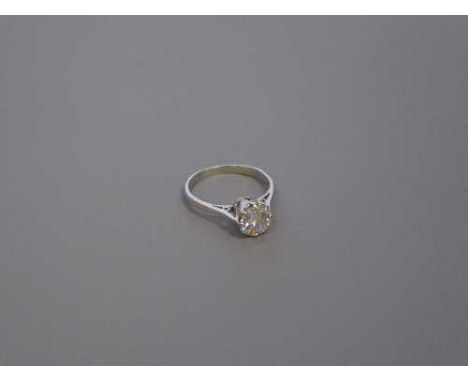 An 18ct white gold diamond solitaire ring, 2.8g, approximately 1ct, size M.