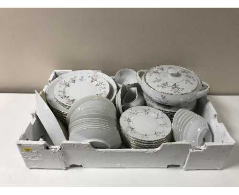Three boxes of German dinner service, assorted tea china, tureens, plates etc 