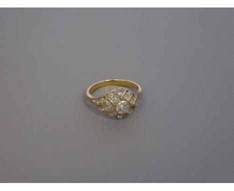 An Art Deco diamond cluster ring