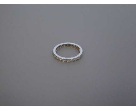 A platinum diamond eternity ring