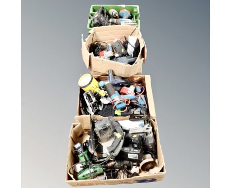 Four boxes of power tools 