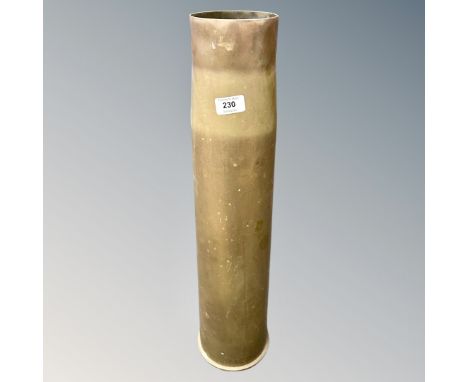 A large brass ammunition shell, height 61 cm 