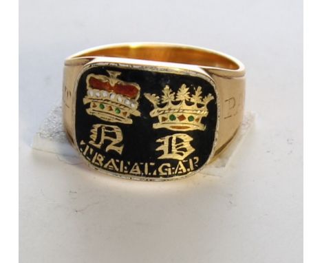 As was customary Rings were produced for Vice -Admirals Family and friends to wear The bezel of the Ring shown here is decora
