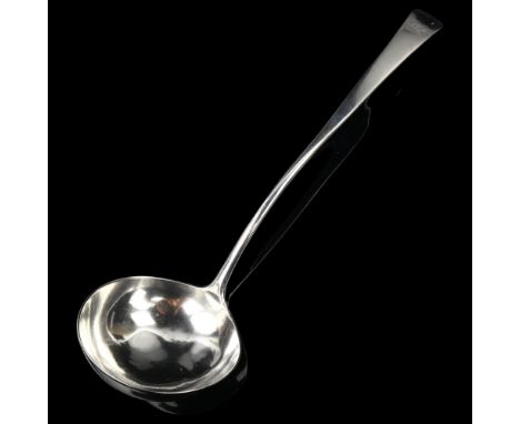 A Scottish Provincial silver Old English pattern soup ladle, by Charles Jamieson, hallmarks Inverness circa 1810, length 35cm