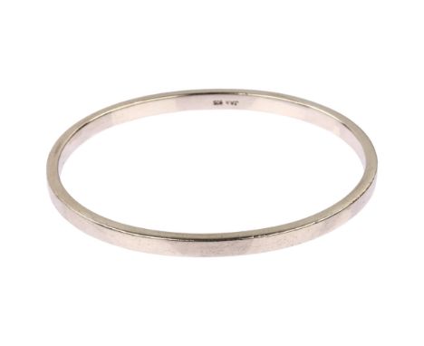 JENS JOHS AAGAARD - a Danish modernist sterling silver plain form slave bangle, band width 4.8mm, internal circumference appr