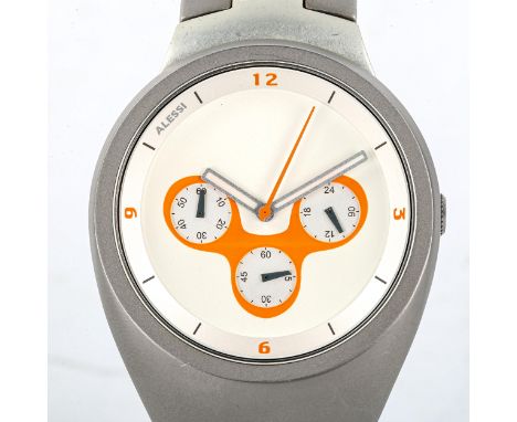 HANI RASHID for Alessi, a stainless steel bracelet chronograph watchGood working order, good condition 