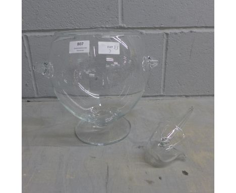 A LSA glass punch bowl and ladle set **PLEASE NOTE THIS LOT IS NOT ELIGIBLE FOR POSTING AND PACKING** 