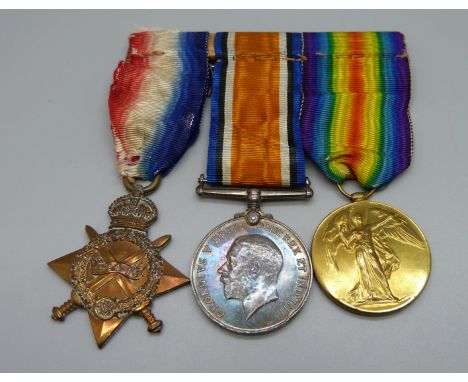 A set of three WWI medals to 27269 Pte. WA Williams Welsh R 