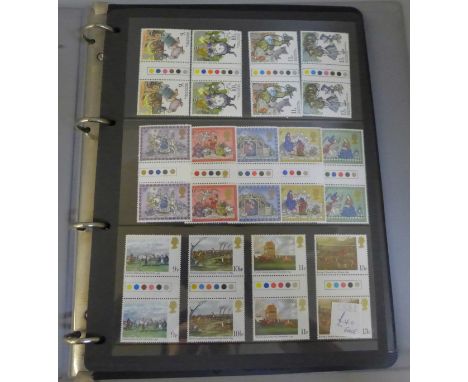 Stamps - GB  Gutter panel (including traffic light) - loose stamps and on fdc's, face alone exceeds £40 