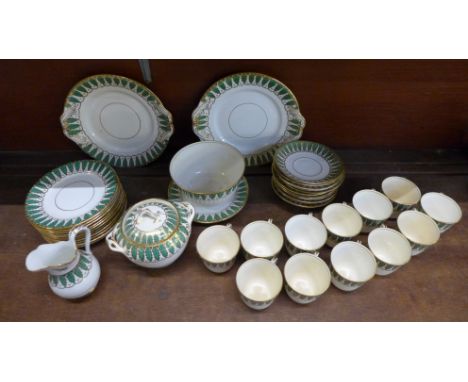 A Royal Doulton Larchmont coffee set, including nine cups, nine saucers, a sugar bowl, milk jug and coffee pot and a twelve s