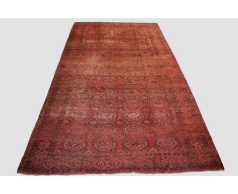 Ersari Turkmen 4 x 15 gul main carpet, north east Afghanistan, first half 20th century, 18ft. 8in. X 10ft. 1in. 5.69m. X 3.07