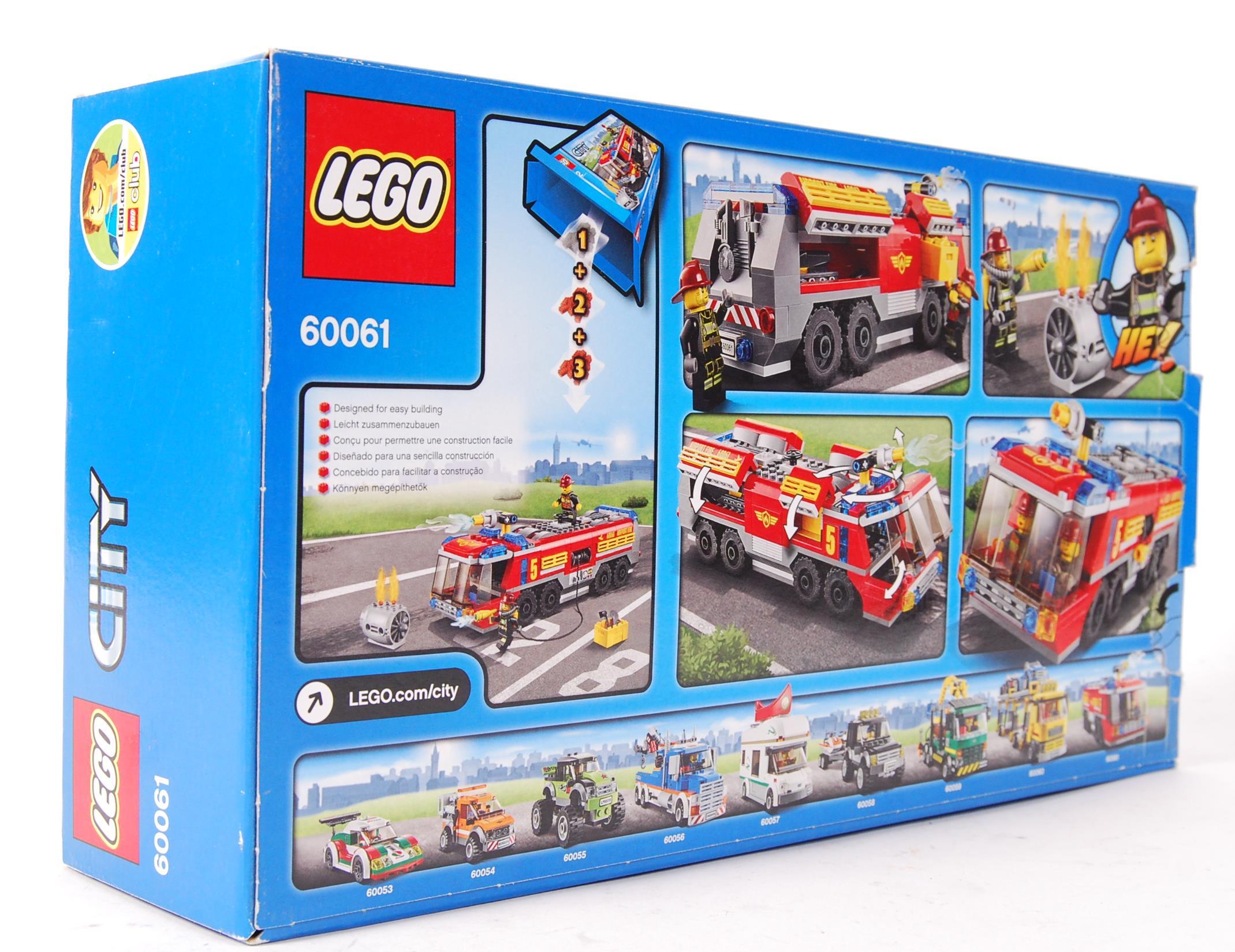 A Lego City boxed set No. 60061 ' Airport FIre Truck '. Vendor assures ...