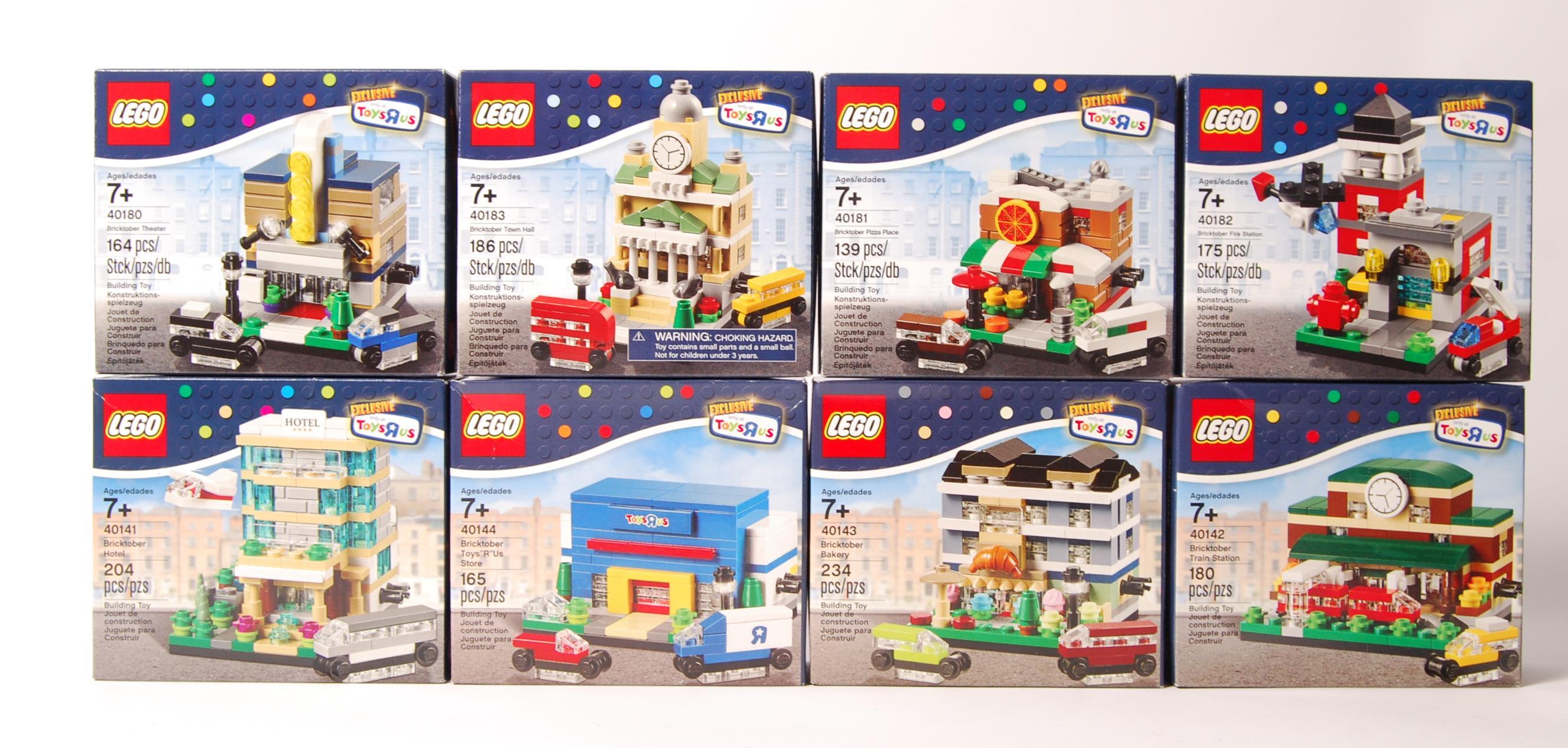 A collection of 8 x Lego Toys R Us exclusive mini modulars boxed sets
