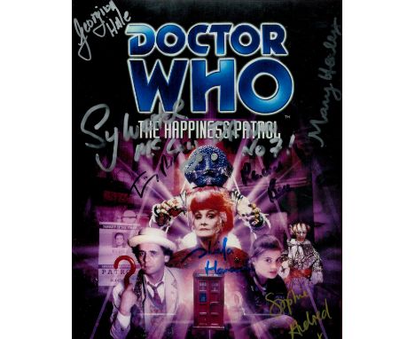 Dr. Who - The Happiness Patrol, a 10x8 colour photo signed by 7: Sylvester McCoy, the Seventh Doctor, Sophie Aldred as Ace, S