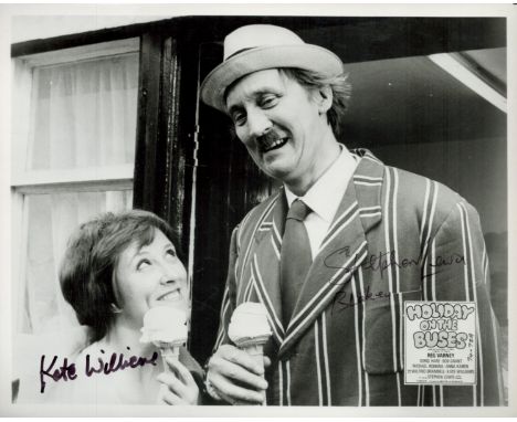 Holiday on the Buses, a 10x8 b/w film photo signed by Stephen Lewis as Inspector Cyril 'Blakey' Blake. Signed, 'Stephen Lewis