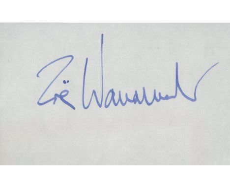Zoë Wanamaker signed white album page. Wanamaker CBE is a British-American actress who has worked extensively with the Royal 