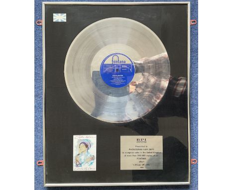 Oleta Adams Award Presented to Phonogram A and R Dept to Recognise the Sales in UK of More than 300, 000 Copies of the Album 
